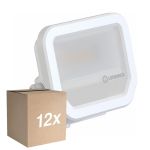 Confezione Multipack 12x Ledvance Proiettore LED Aluminium Bianca 8W 1100lm 100D - 830 Luce Calda -  | IP66 - Simmetrico